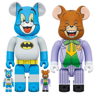 Bearbrick 100% & 400% Set of 2 Tom & Jerry as Batman & The Joker Urban Attitude