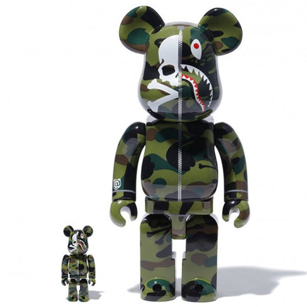 Bearbrick 100% & 400% Set Bape X Mastermind Green Camo – Urban