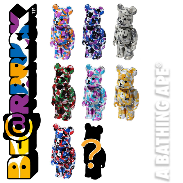 Bearbrick 100% A Bathing Ape x Medicom Toy BAPE Camo 28th