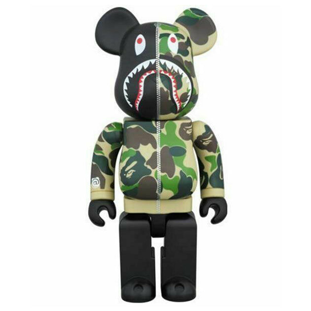 Bearbrick 1000% Set of 3 BAPE Camo Shark (Red, Blue, Green