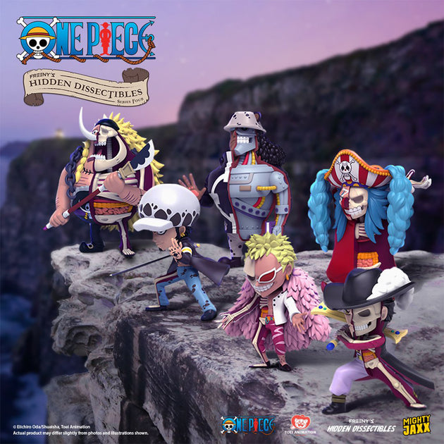 Mighty Jaxx Freeny's Hidden Dissectibles : One Piece Série 6 (édition Luffy Gears) | Boîte scellée, 6 pièces, ne Contient Aucun doublon | Figurines à Collectionner Blind Box