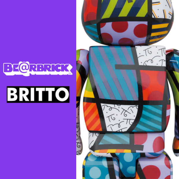 Bearbrick 100% & 400% Set Romero Britto Logo Urban Attitude