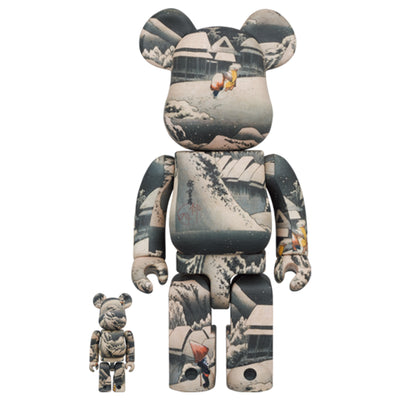 Bearbrick 100% & 400% Set Utagawa Hiroshige The 53 stations of the Tokaido-Kambara Urban Attitude