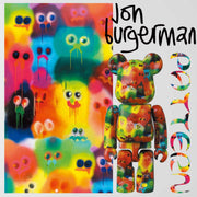 Bearbrick 100% Series 46 Pattern - Jon Burgerman Logos Urban Attitude