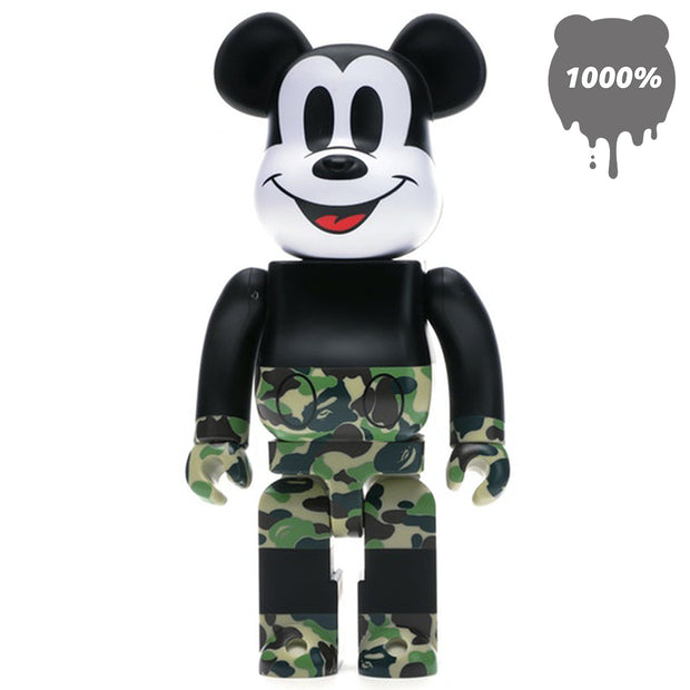 Bearbrick 1000% BAPE Mickey Mouse Green Camo urban attitude
