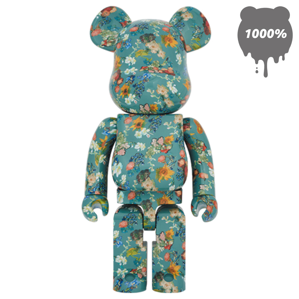 Bearbrick 1000% Floral Pattern 50th Anniversary of the Van Gogh 