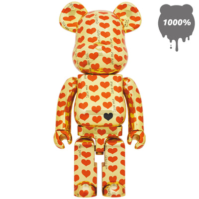 Bearbrick 1000% Gold Heart Main Urban Attitude