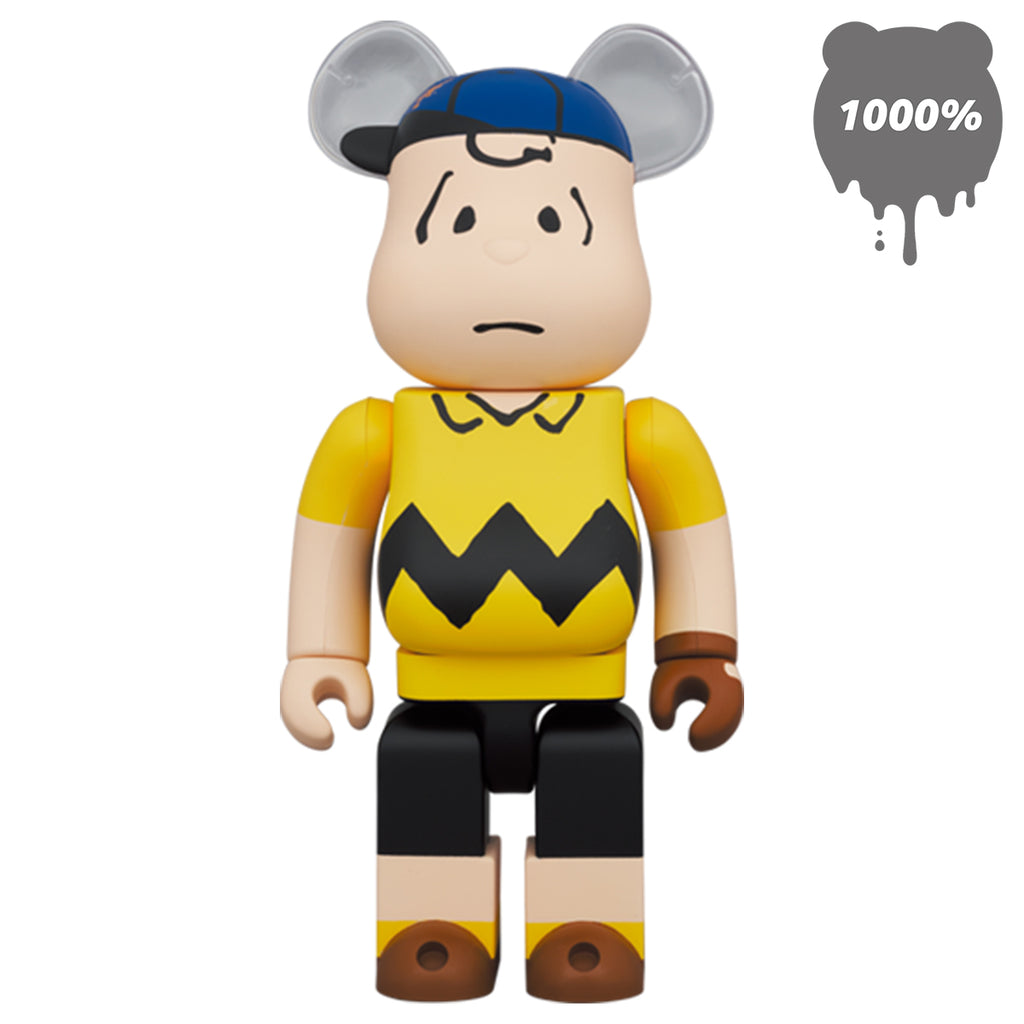 Bearbrick 1000% MLB x Peanuts Charlie Brown (New York Mets