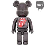 Bearbrick 1000% The Rolling Stones Lips & Tongue Black Chrome Version Main Urban attitude