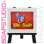 Soap Studio Tom & Jerry Magnetic Art Print Mini Gallery Series - Logo Red Background Main Urban Attitude