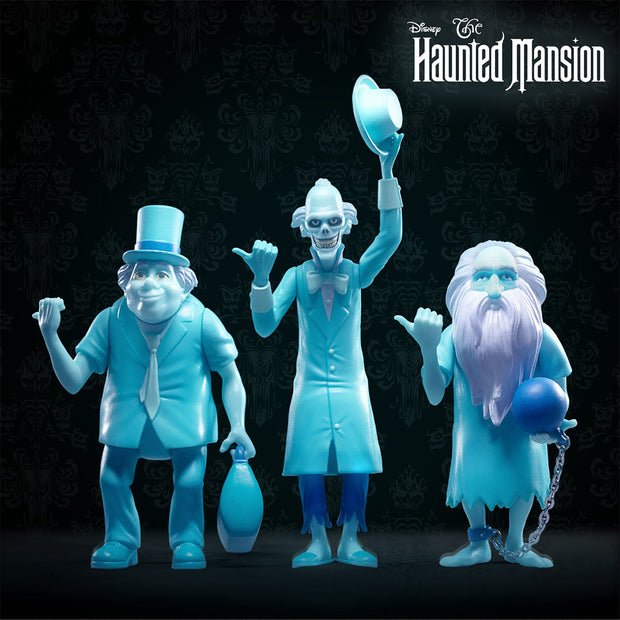 Super7 Disney’s Haunted Mansion ReAction Figure - Hitchhiking Ghosts Set of 3 Lifestyle Urban Attitude