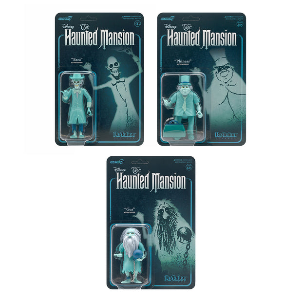 Super7 Disney’s Haunted Mansion ReAction Figure - Hitchhiking Ghosts Set of 3 Packaging Urban Attitude
