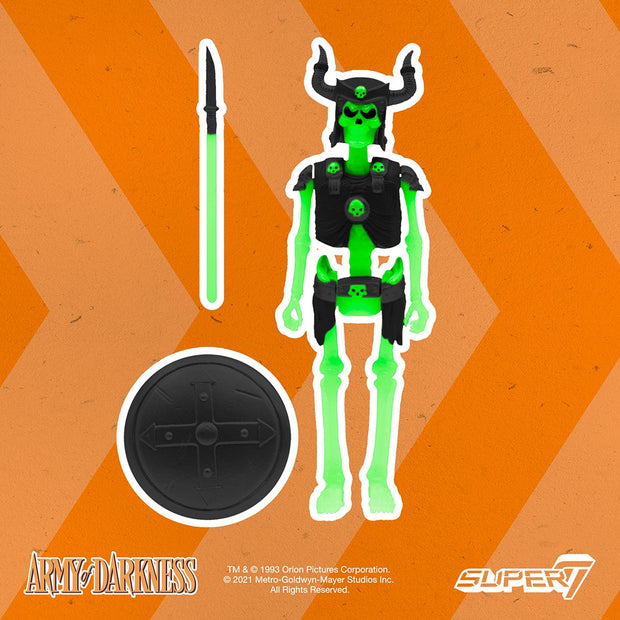Super7 Army of Darkness ReAction Figure - Deadite Scout (Glow) Orange Background Glow In The Dark Urban Attitude