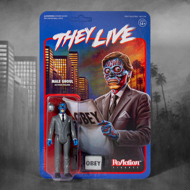 Super7 They Live ReAction Figure - Male Ghoul Background Urban Attitude