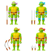Super7 Teenage Mutant Ninja Turtles ReAction Figure Wave 7 - Donatello, Leonardo, Michelangelo & Raphael (Toon) Set of 4 Urban Attitude