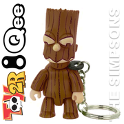 Toy2r Bart Simpson 3" Qee Keychain Halloween Series - Treeman Brown Urban Attitude