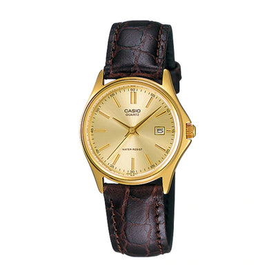 Casio Watch Analogue Brown And Gold MTP1183Q-9A Urban Attitude