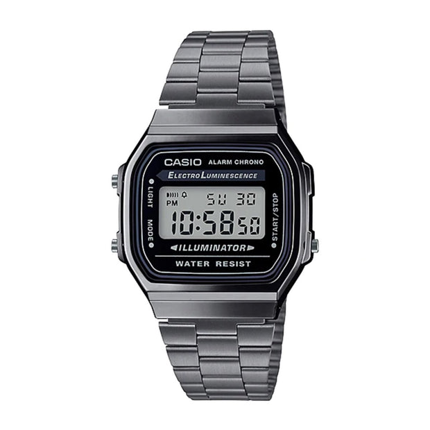 Casio Watch Digital Illuminator Gunmetal Grey A168WGG-1A Urban Attitude