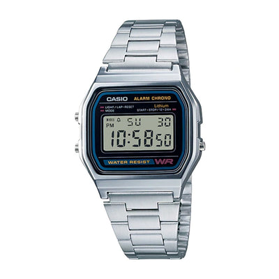 Casio Watch Digital Illuminator Silver A168WA-1 Urban Attitude