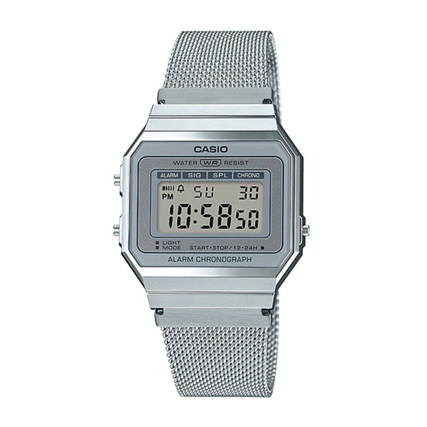 Casio Watch Super Slim Silver Mesh A700WM-7A Urban Attitude