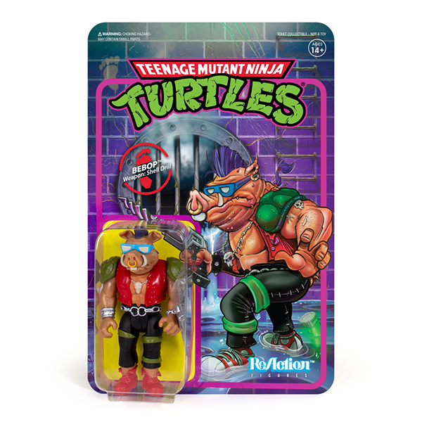 Super7 Teenage Mutant Ninja Turtles ReAction Figure - Bebop Urban Attitude