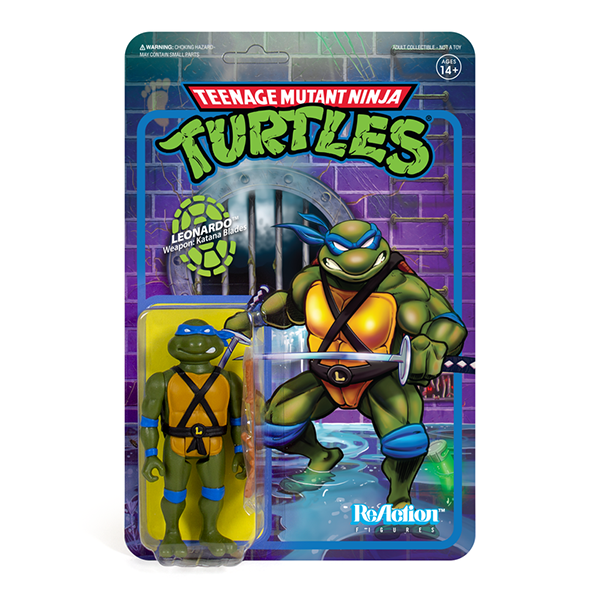 Super7 Teenage Mutant Ninja Turtles ReAction Figure - Leonardo Urban Attitude