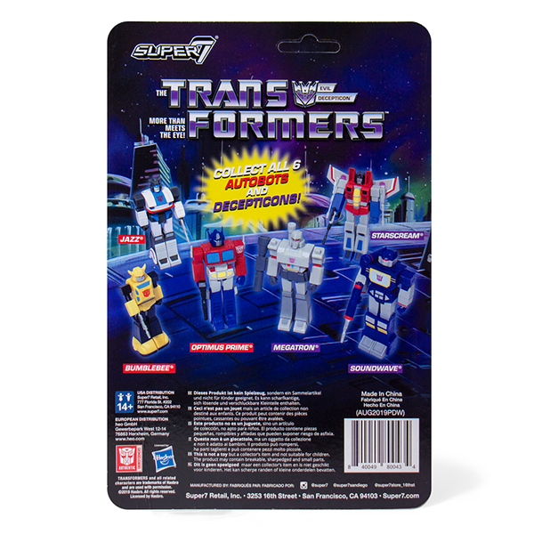 Super7 Transformers ReAction Figure - Megatron Back Urban Attitude