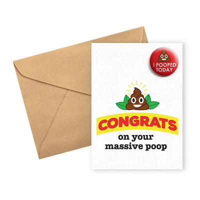 UA Badge Card Congrats On Your Poop Urban Attitude