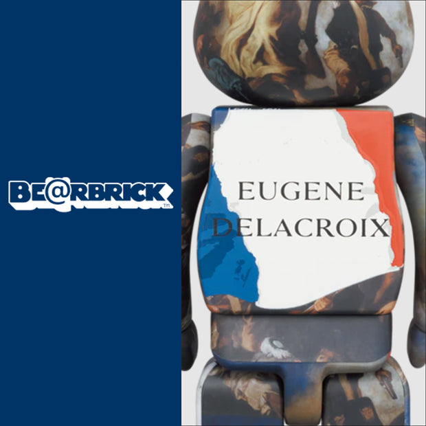 Bearbrick 100% & 400% Set Eugène Delacroix Liberty Leading the People Logo Urban Attitude