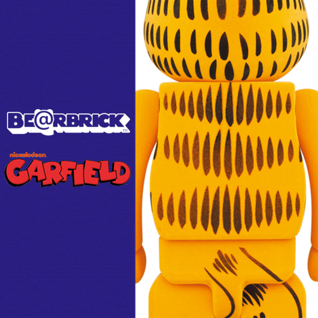 Bearbrick 100% & 400% Set Garfield Flocky Version Logo Urban Attitude