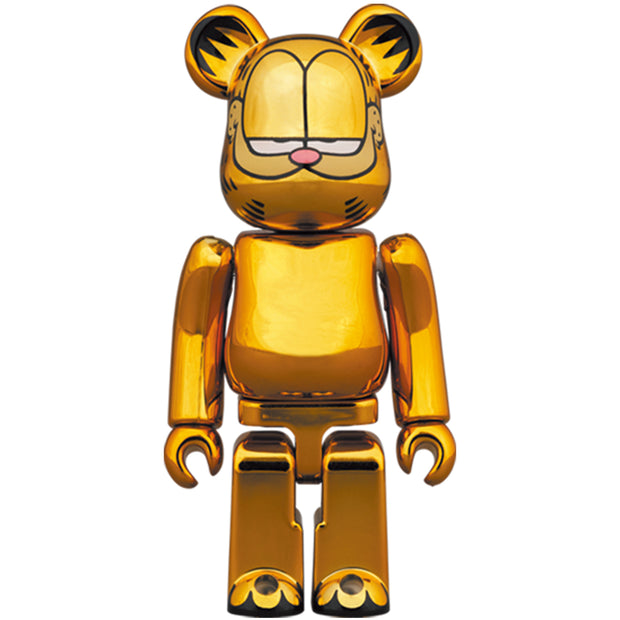 Bearbrick 100% & 400% Set Garfield Gold Chrome Version