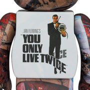 Bearbrick 100% & 400% Set James Bond 007 You Only Live Twice Back Urban Attitude