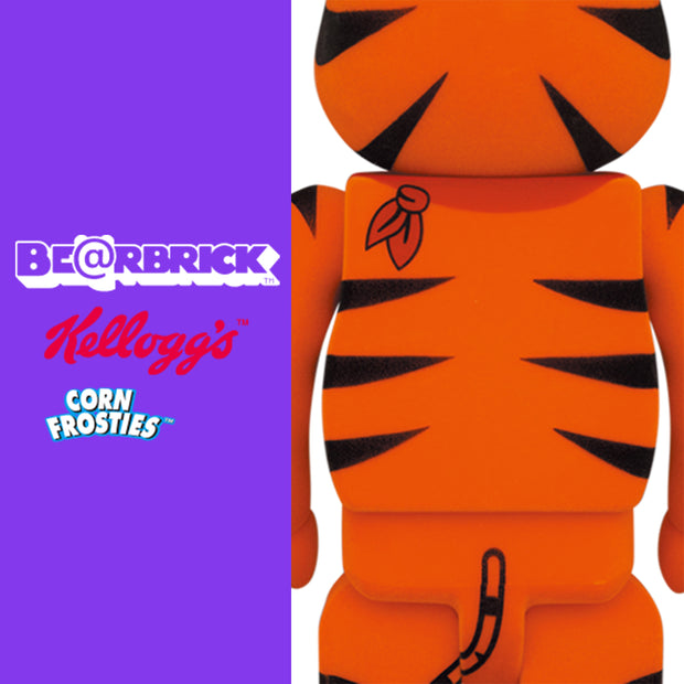 Bearbrick 100% & 400% Set Kellogg's Tony The Tiger Flocky Version Logo Urban Attitude