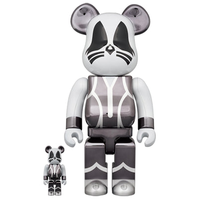 Bearbrick 100% & 400% Set KISS Catman Chrome Version Urban Attitude