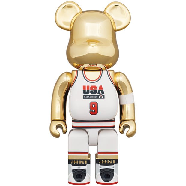 Bearbrick 100% & 400% Set Michael Jordan 1992 Team USA Gold 400 Urban Attitude