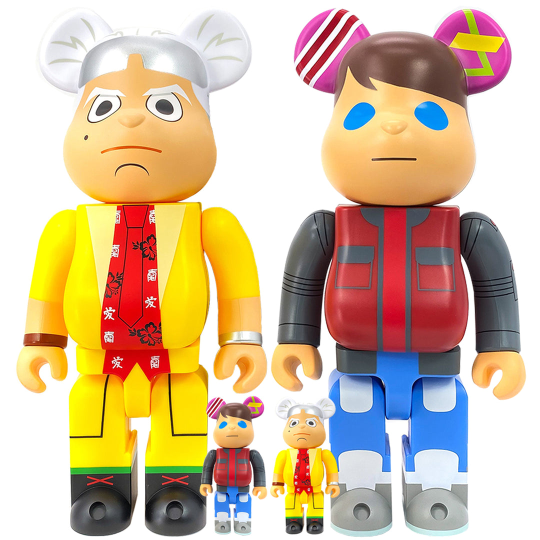 Bearbrick 100% & 400% Set of 2 Back to the Future Doc and Marty