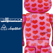 Bearbrick 100% & 400% Set Pink Heart Back Logo Urban Attitude