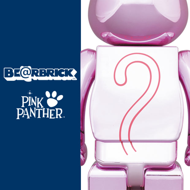 Bearbrick 100% & 400% Set Pink Panther Chrome Version Logo Urban Attitude
