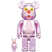 Bearbrick 100% & 400% Set Pink Panther Chrome Version Urban Attitude