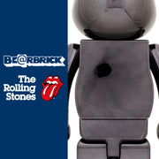 Bearbrick 100% & 400% Set The Rolling Stones Lips & Tongue Black Chrome Version Logo Urban Attitude