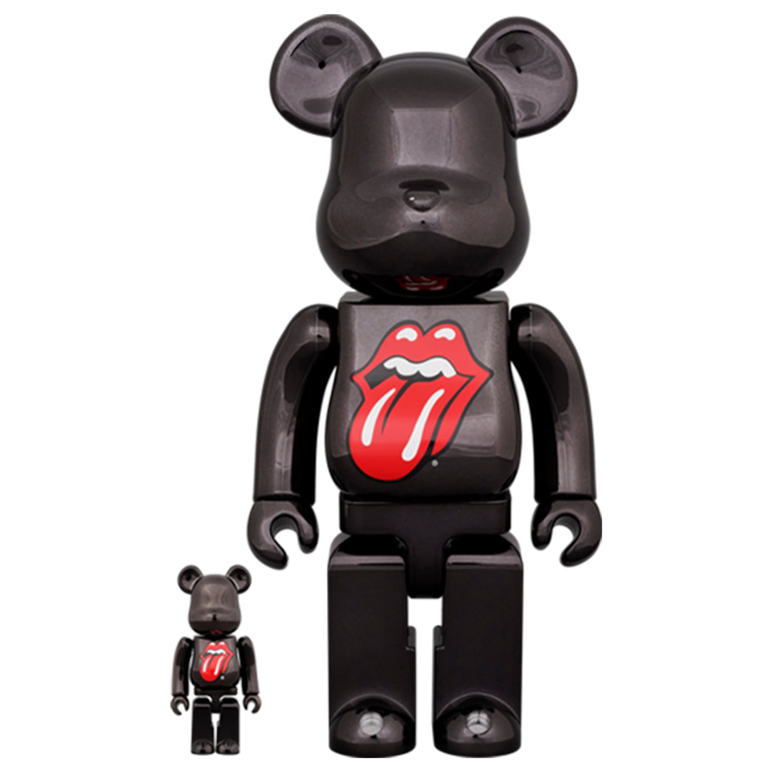 ミュージシャン BE@RBRICK The Rolling Stones 100%&400% Bearbrick 100% & 400% Set The Rolling Stones Lips & Tongue Black