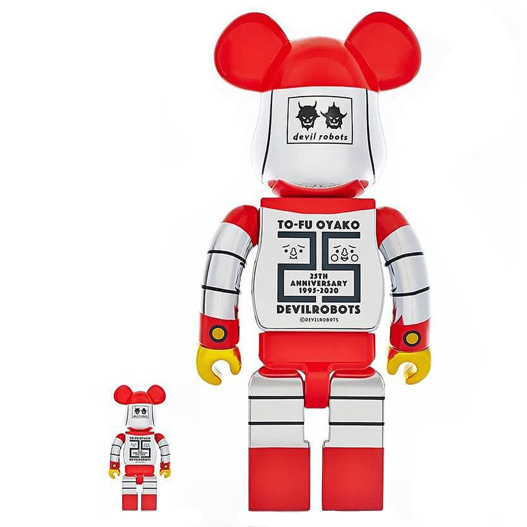 Bearbrick 100% & 400% Set To-fu Oyako Devilrobots 25th