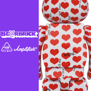 Bearbrick 100% & 400% Set White Heart Logo Urban Attitude