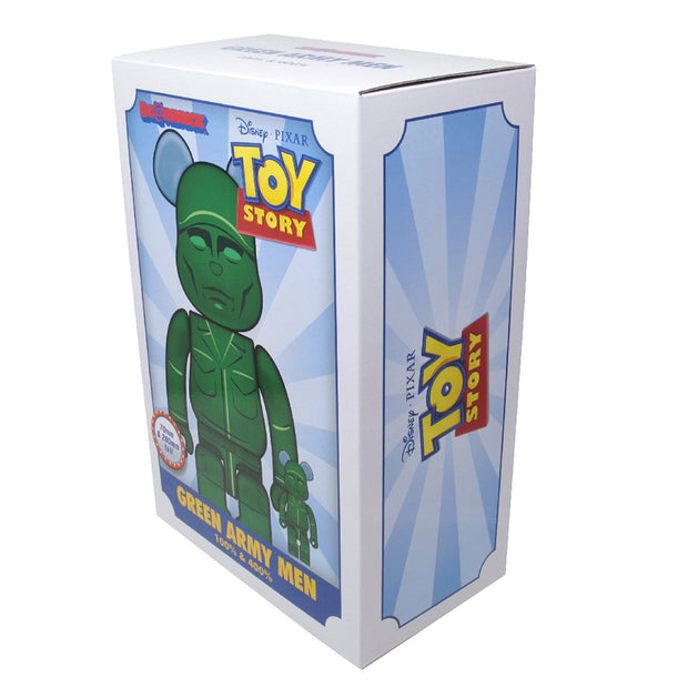 Bearbrick 100% & 400% Set Toy Story Green Army Men box urban attitude