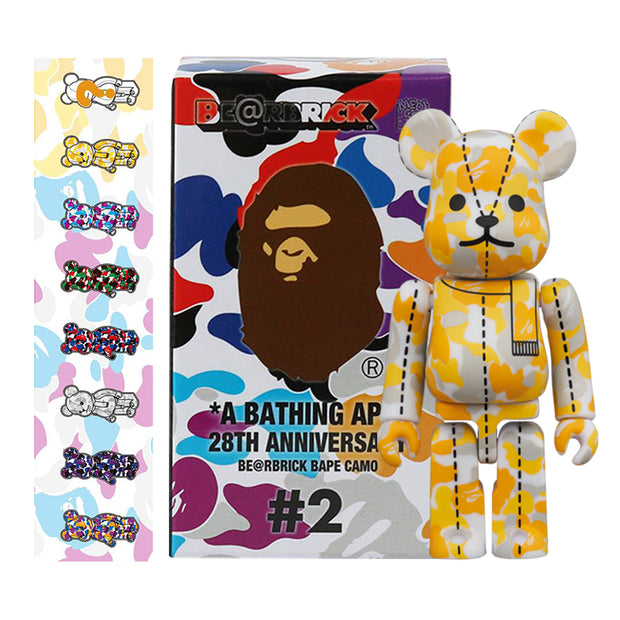 Bearbrick 100% A Bathing Ape x Medicom Toy BAPE Camo 28th 