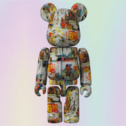 bearbrick 100 blind box series 42 artist andy warhol jean michel basquiat background urban attitude