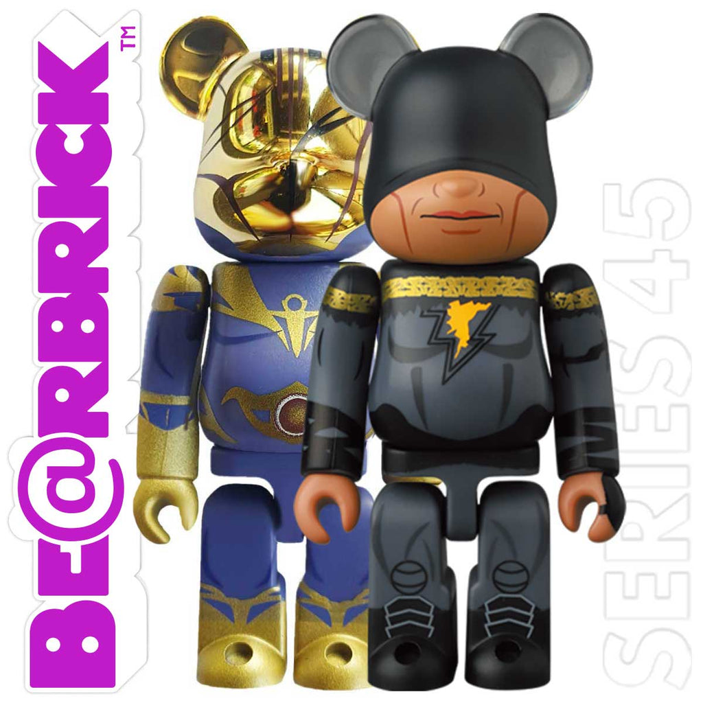 Bearbrick 100% Series 45 Secret Hero - Set of 2 Black Adam
