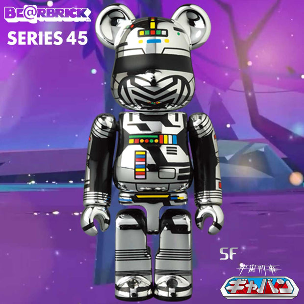 Bearbrick 100% Series 45 SF - Space Sheriff Gavan Logo Urban Attitude