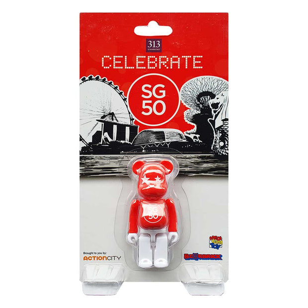 Bearbrick 100% Special Edition - Celebrate SG50 Singapore 50th Anniversary Packaging Urban Attitude