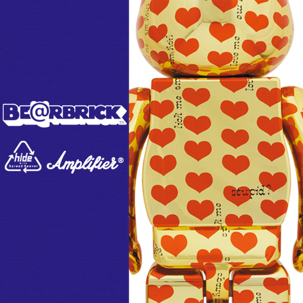 Bearbrick 1000% Gold Heart Logo Urban Attitude